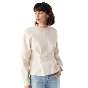 & OTHER STORIES | Cream Fitted Darted Crewneck Sweatshirt | Extra Small